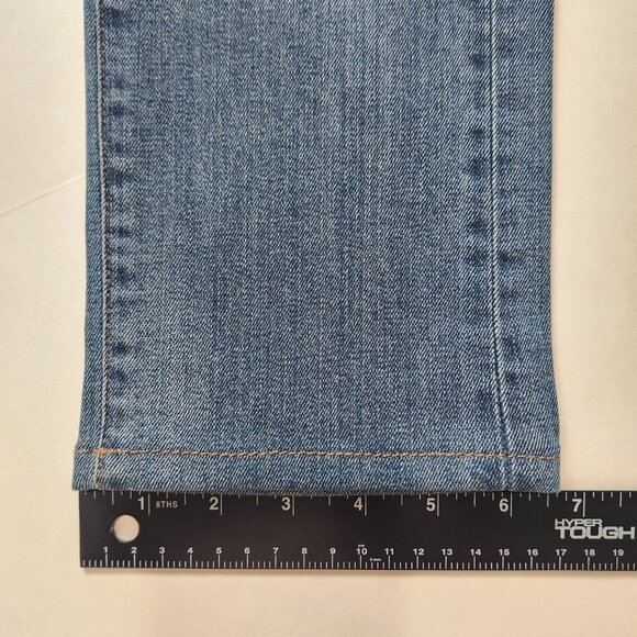Peruvian Connection Slim Straight Jeans 2 Blue Mid Rise‎ Buttonfly Hemmed - Picture 8 of 11